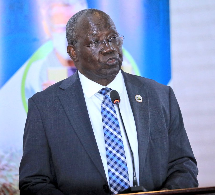 UNEB Executive Director, DAN ODONGO Breakingdown the results at State House Nakasero.